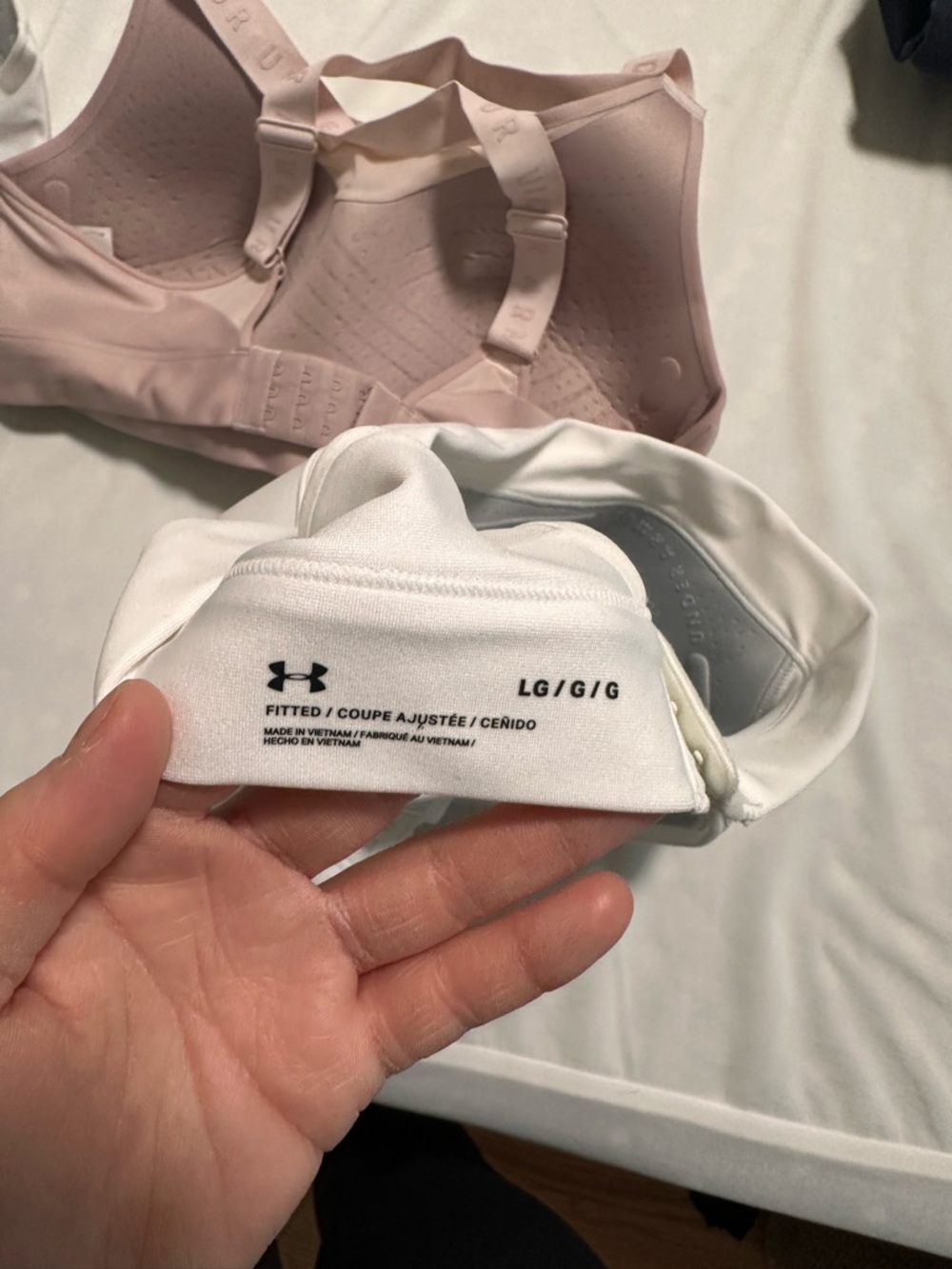 Under Armour 4-Pack Sports Bra Set - Black, White, Blush - Picture 7 of 10